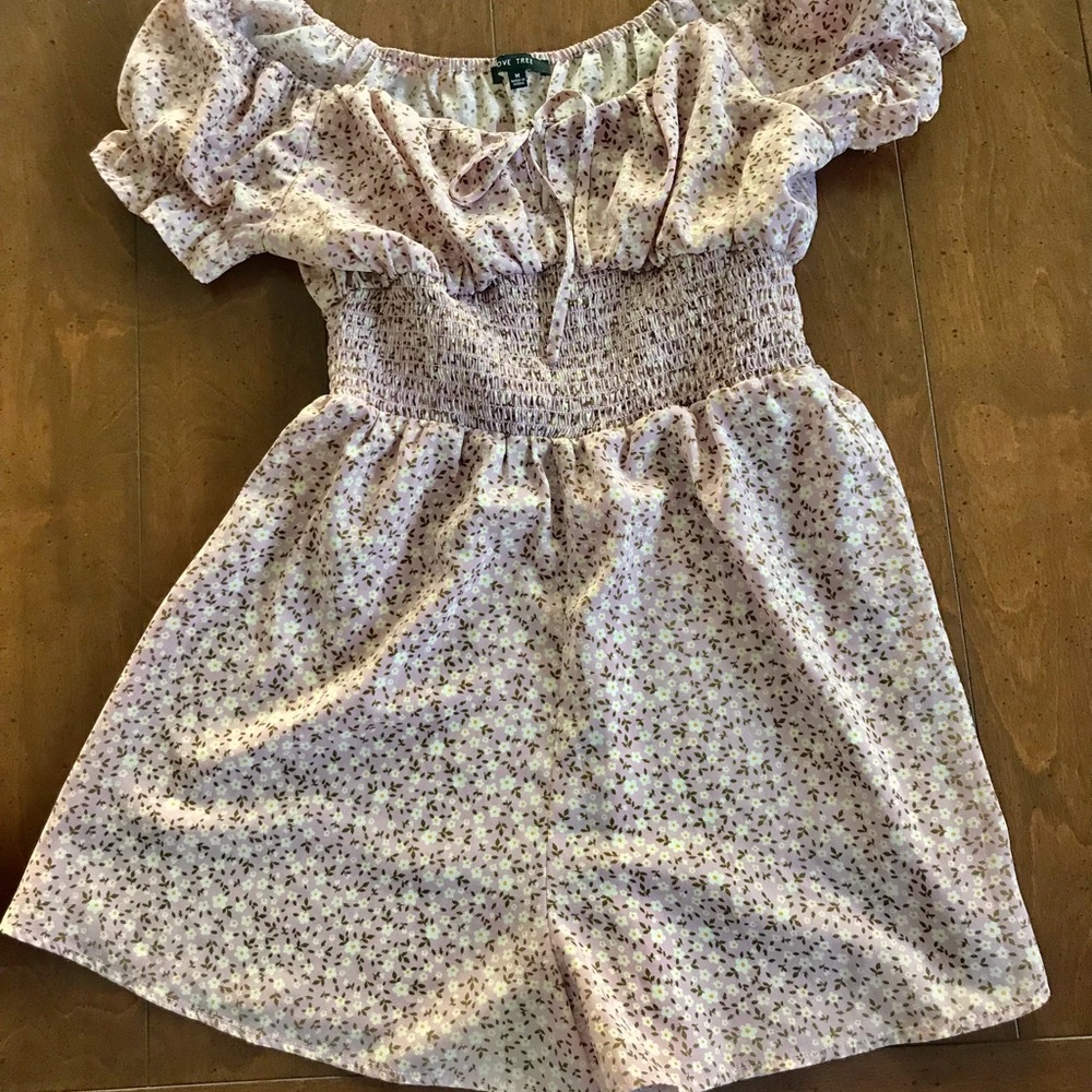 Love Tree Romance Floral Off-Shoulder Romper